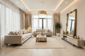 Salon sombre transformé en espace accueillant et lumineux grâce à des astuces de décoration intérieure